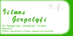 vilmos gergelyfi business card